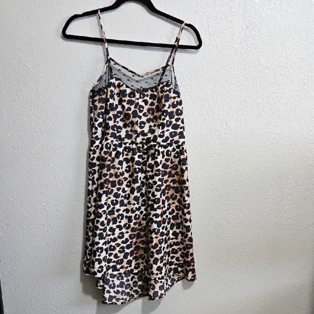 Leopard Print Spaghetti Strap Dress